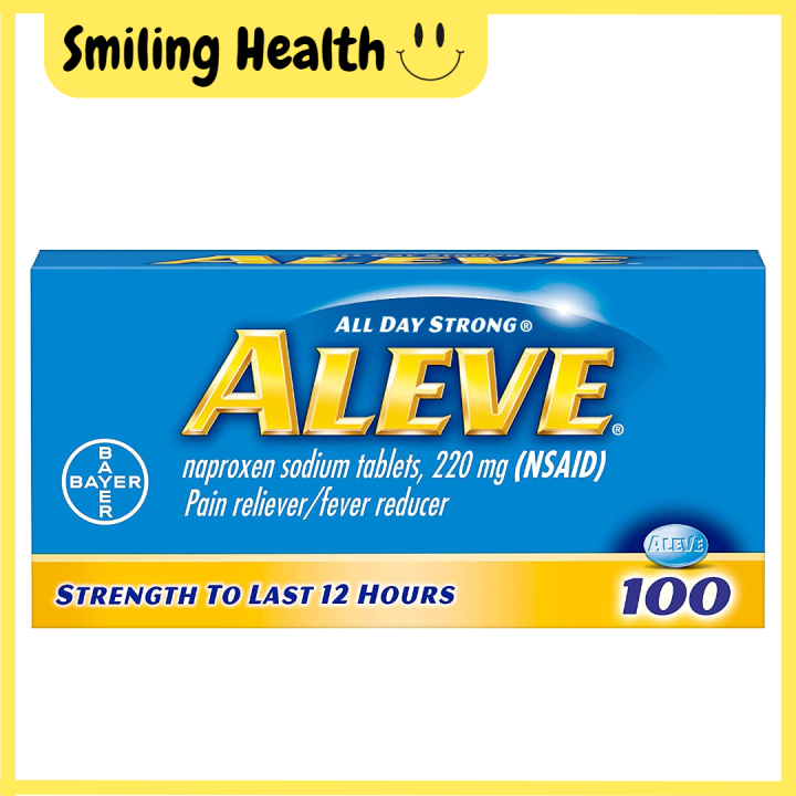 EXPIRY 11/2023 Aleve All Day Strong 220mg | Fever Reducer (100 Caplets ...