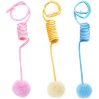 Cat Toy Plush Ball Safe Spring Ball Pet Scratching Ball Interactive Cat Ball Cat Rolling Ball Scratch Cat Toy Hanging Toys for Indoor Cats Adult &amp; Kitten Cat Supplies well-liked