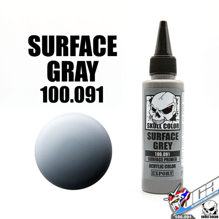 SKULL COLOR 100.091 SURFACE GREY ACRYLIC 60ML SURFACE PRIMER สีอะครีลิกสำหรับพลาสติก โมเดล VCA GUNDAM