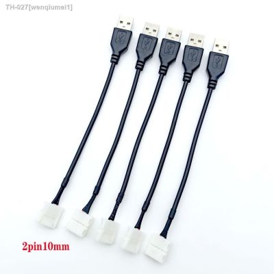 ✸✌ 5pcs 2pin 18cm cable led strip connector 8mm/10mm led connector to USB connector Free Welding for 5050 DC5V led strip