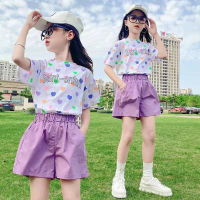 พร้อมส่ง ชุดเด็กหญิงแฟชั่น Y005 เสื้อ+กางเกง