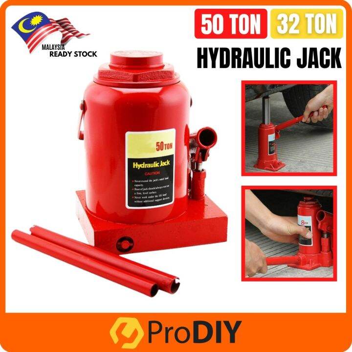 32 / 50 TON Hydraulic Jack Heavy Duty Car Vehicle Van Minivan Bottle