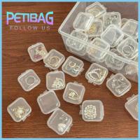 PETIBAG 24pcs เล็กๆน้อยๆ บรรจุภัณฑ์เครื่องประดับอัญมณี พลาสติกทำจากพลาสติก โปร่งใสโปร่งใส กล่องยายา ที่เก็บที่เก็บยา มินิมินิ กล่องใส่ต่างหู ภาชนะบรรจุเก็บของ