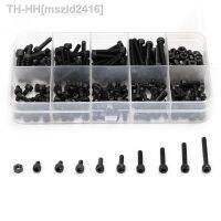 280pcs/box M2 M2.5 M3 Screw kits Hex socket head cap screw DIN912 Black steel Hexagon Cylinder Bolt Kits