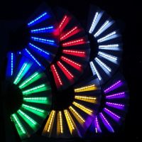 【YD】 1pc Folding 13inch Led Fans Colorful Hand Held Abanico for Decoration Night