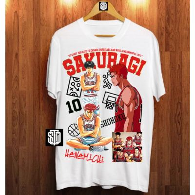 ข้อเสนอพิเศษ tshirt SLAM DUNK SHOHOKU Cosplay T shirt HANAMICHI SAKURAGI Costume Tops Short Sleeve Anime Tee Shirt Graph_09(S-5XL)S-5XL