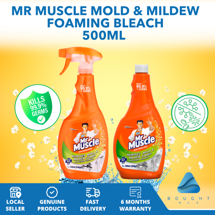Mr Muscle Mold & Mildew Foaming Bleach Spray and Refill EasytoUse Formula 500ml Lazada Singapore