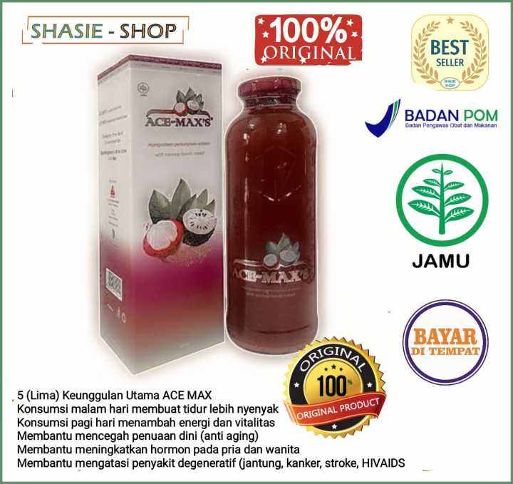 Ace Maxs Jus Sirsak Dan kulit manggis Anti oksidan - ASLI -350gr