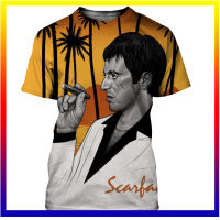 2023 Scarface ชายและหญิงใหม่พิมพ์ 3D เสื้อยืดสไตล์ฮาราจูกุสบาย ๆ เสื้อยืดสตรีทแวร์ XS-5XL