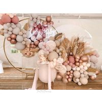 hot【cw】 Doubled Dust Pink Boho Balloons Garland Wedding Engagement Decoration Gold Ballon Arch Birthday