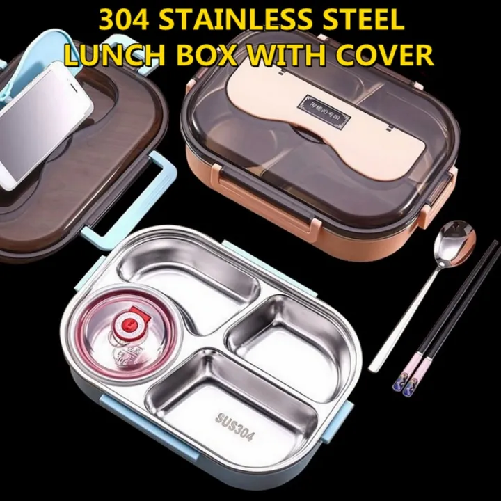 304 Stainless Steel Bento Box Double Food Box Children Picnic School