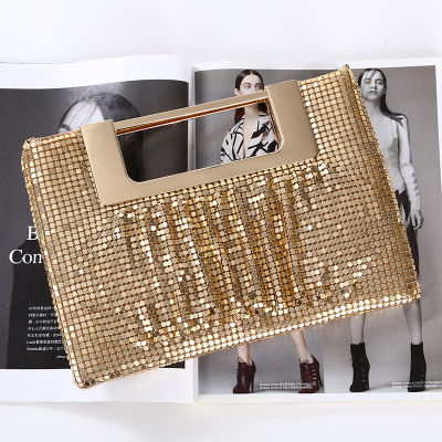 Female Handbag Clutch Women Hand Bag Purse For Wedding Party Sequin Evening Bag Chain Shoulder Clutches Bags Gold Silver X12H