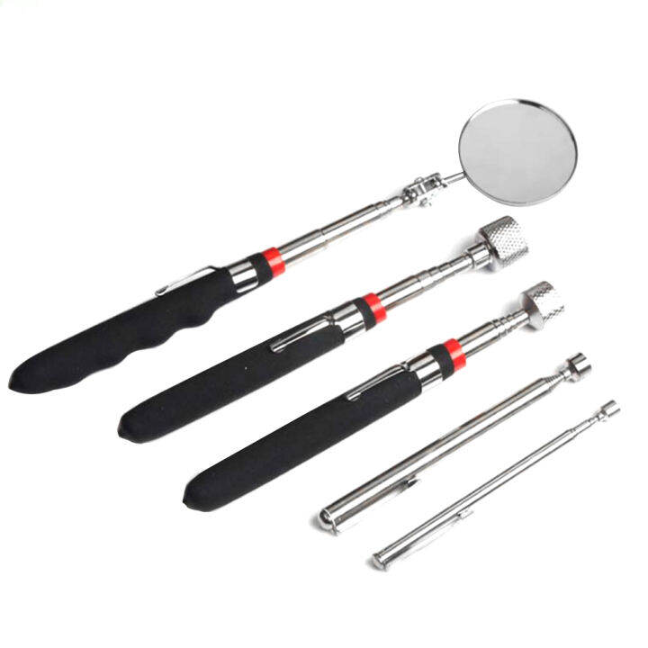5pcs Telescoping PickUp Grabber Tool Kit Swivel Inspection