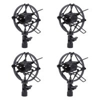 4X Miniphone Shock Mount 25MM for 23MM-27MM Diameter Condenser Mic Black