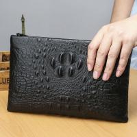 Head layer cowhide handbags crocodile grain bag man First Mens Clutch Pattern Leather Casual Envelope Wallet 8.19
