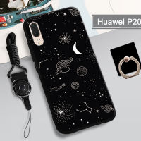 คลุมทั้งหมดเคสโทรศัพท์เคสสำหรับหัวเหว่ยแบบนุ่ม P20ฝามีที่ถือวงแหวนโทรศัพท์2022ป้องกันการตกป้องกันรอยขีดข่วนและเชือก