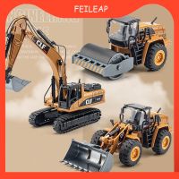 1/50 Scale Alloy Forklift Toy Car Simulation Engineering Vehicle Excavator Bulldozer Road Roller Mixer Truck Model Children