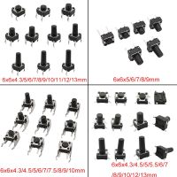 50Pcs 6x6mm 2Pin 4Pin Tactile Tact Push Button Switch Height 4.3/5/6/7/8/9/10/11/12/13mm Panel PCB Momentary Mini Micro Switches