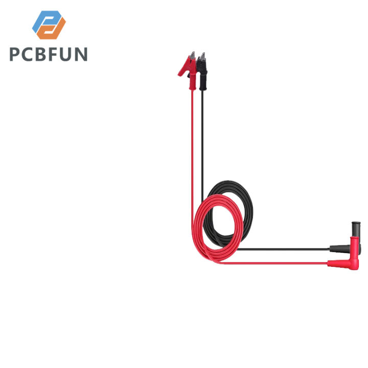 pcbfun-มัลติมิเตอร์4มม-เส้นตัวหนีบปากจระเข้ยาว20a-เส้น90ซม