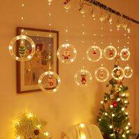 ❄۩✌  The newcurtain light string of window-dressing decoration lights wishClaus cartoon ball pendantwindow