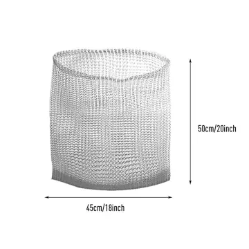 Wire Knitted Stainless Steel Mesh Bag Plants Root Pouches Basket