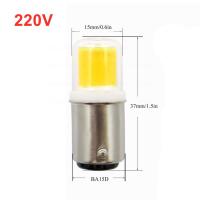 หลอดไฟไฟ LED BA15D หรี่แสงได้7W AC110V 220V ,12V COB 1511โคมไฟ LED สำหรับโคมระย้าเครื่องเย็บผ้าฝาครอบกระจกโปร่งแสงหลอดไฟหลอดไฟ LED