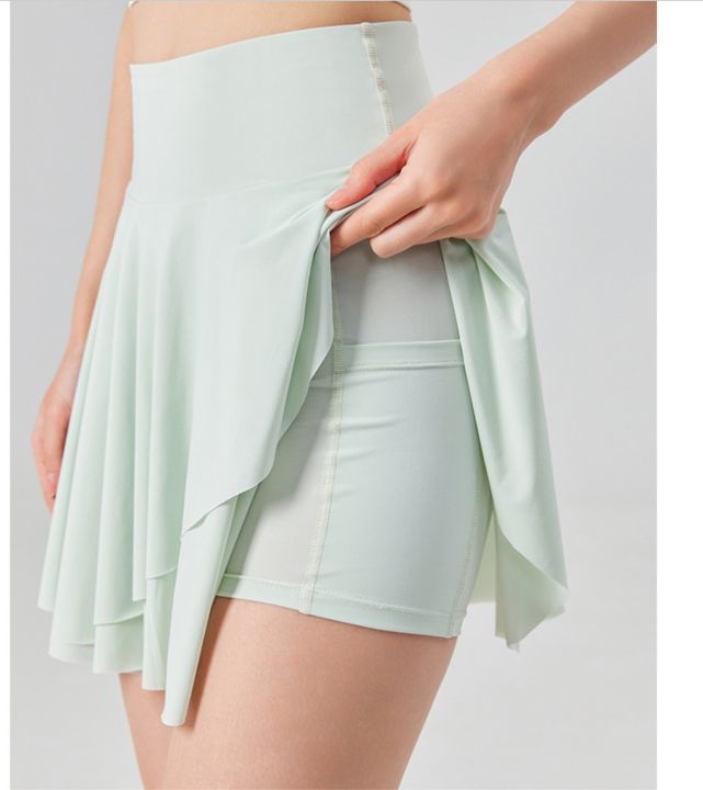 lulu-pleated-tennis-skirt-ladies-yoga-fitness-casual-a-line-culottes-golf-sports-running-breathable-skirt