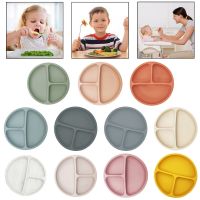 Waterproof Food Grade Silicone Baby Divided Suction Bowl Anti-Slip Children Dinner Plate Infant Learning Feeding Dish Tableware