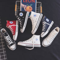 รองเท้าผ้าใบผู้หญิง Converse all star classic พื้นไม่ลื่น รองเท้าผ้าใบหุ้มข้อ Fashion Shoes รองเท้าทรงคอนเวิส กระชับพอดีเท้า ทรงเรียว