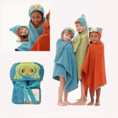 American good quality organic cotton cute animal shape baby hooded bath towel for children to choose from