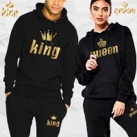 20212021 Newest Printed Long Sleeve Hoodies Set Printed Queen King Couple Sweatshirt Plus Size Hoodies Trend Couple Hoodie Set S-4xl