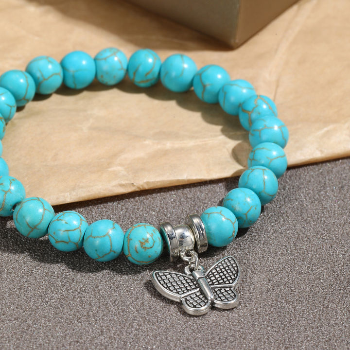 8mm-energy-unisex-chakra-balance-blue-gift-bracelet-lady-natural-turquoise-beads