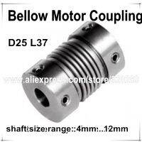 Zero Backlash Bellows Motor Coupling D25 6 6.35 8 9.525 10 12Mm CNC 1/4 quot; 3/8 quot;