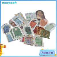 EASYEAH 90Pcs หลากสี กระดาษที่สวยงาม กระดาษพิเศษพิเศษ กระดาษวินเทจ อุปกรณ์การบันทึก กระดาษหน้าต่าง งานฝีมือดีไอวาย