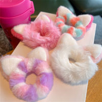 Non-jewelry Headwear. Color Blocking Hairband Elastic Hairband Fluffy Hairband Cute Fox Ear Headband