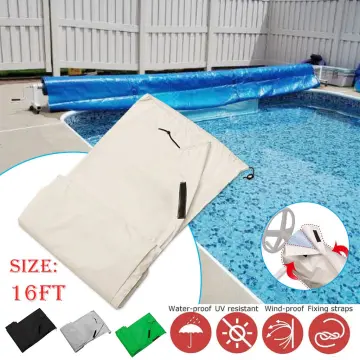  Solar Blanket Cover Pool Reel Cover Swimming Pool Solar Reel  Protective Cover 16ft Pool Reel Cover Solar Blanket Cover Swimming Pool  Blanket Protector for Above Ground and Inground Pools 