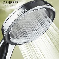 ZENBEFE 1PC Pressurized Nozzle Shower Head ABS Bathroom Accessories High Pressure Water Saving Rainfall Chrome Shower Head  by Hs2023