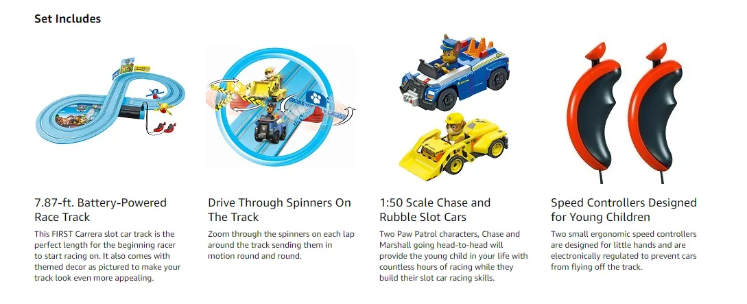 Carrera First Paw Patrol - Slot Car Race Track - Includes 2 Cars: Chase and  Rubble - Battery-Powered Beginner Racing Set for Kids Ages 3 Years and Up |  Lazada Singapore