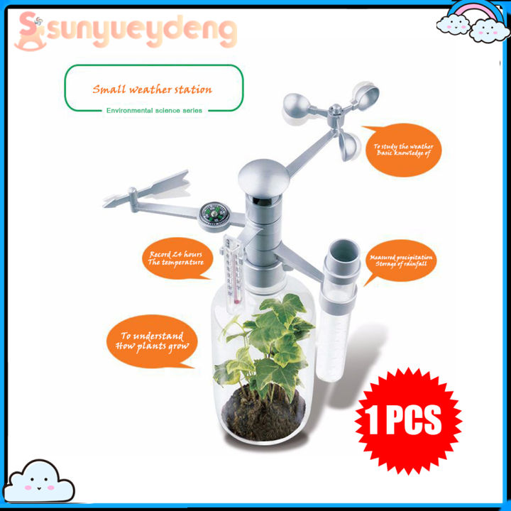 10pcs-weather-station-รุ่นวิทยาศาสตร์การทดลองฟิสิกส์ของเล่นตัวต่อสำหรับเด็กอุปกรณ์ช่วยสอนการทดลองวิทยาศาสตร์