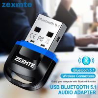 Zexmte USB Bluetooth Adapter for PC Windows 11/10/8/7 Wireless adaptador Bluetooth 5.1 Audio Receiver for Headsets Speaker Mouse