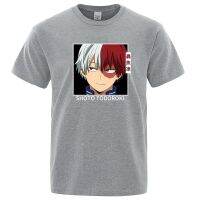 My Hero Academia Todoroki Shoto Design Mens T-shirt Fashion Short High-quality Cotton Oversized Outdoor Camiseta For Man XS-6XL