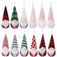 【CW】 3Pcs/set Christmas Gnome Faceless Doll Pendant Xmas Tree Hanging Ornament Christmas Decoration for Home Navidad New Year Gift