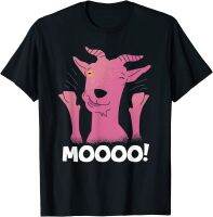 Crazy Looking Goat Making Cow Moooo! Noise - Funny Design T-shirt