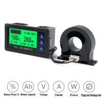 Battery Monitor Hall Coulomb Tester DC 9~100v 100A ~400A Digital Voltmeter Ammeter Capacity Power Electricity AH Voltage Meter
