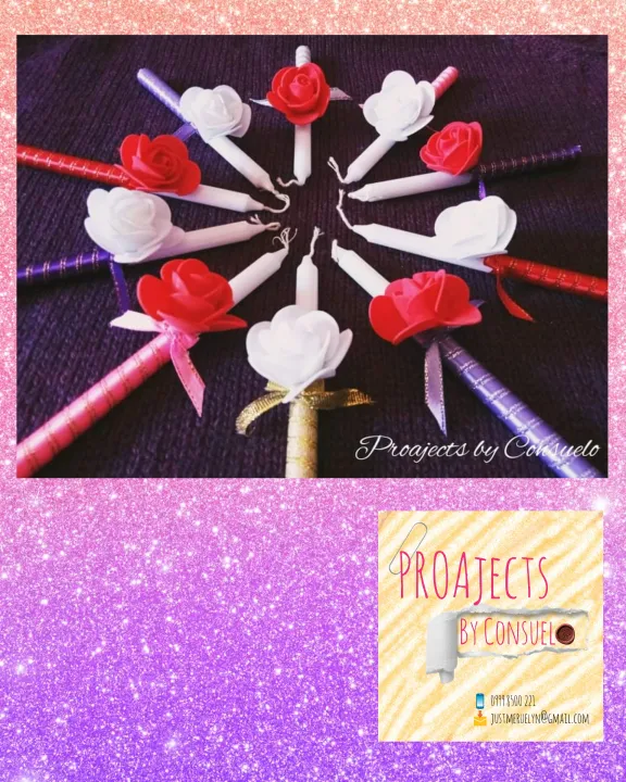 pROAjects Personalized Debut Candles in Rose Series Lazada PH