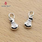 HCMCharm bạc hình túi tiền treo - Ngọc Qúy Gemstones