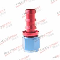 10AN AN10 AN-10 Straight Fuel Push-on Hose End Fitting Adaptor Aluminum Red/Blue