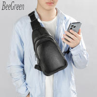 BeeGreen กระเป๋าสะพายข้างหนังแท้สำหรับกระเป๋าคาดหน้าอกผู้ชายกระเป๋าเดินทาง Crossbody ถุงใส่ iPad ขนาด7.9นิ้ว