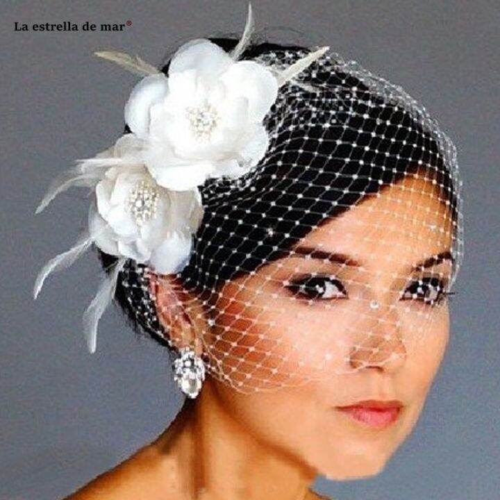 Bird Cage Veil Wedding Veil Birdcage Veil Netting Face Short Flower