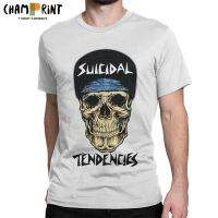 【Mens clothing】 FaceSuicidal Tendencies เสื้อยืดสำหรับ MenPunk ผ้าฝ้ายอารมณ์ขันประเดิมรอบคอแขนสั้นเสื้อยืดเสื้อผ้าผู้ใหญ่Women Accessories GlovesT-Shirts &amp; Tanks T-Shirts